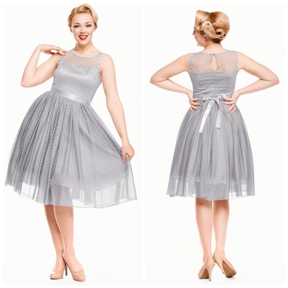 Aphrodite Dove Gray Lindy Bop Dress